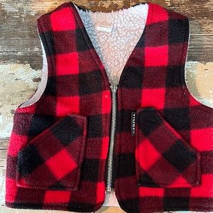 Buffalo check plaid vest 3T